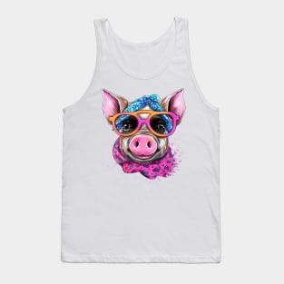 Pig with Glasses #2 Tank Top